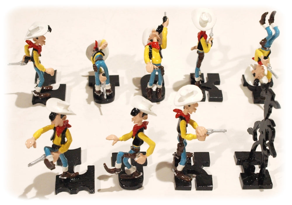 Pixi Morris Lucky Luke - Les 8 positions de tir de Lucky Luke