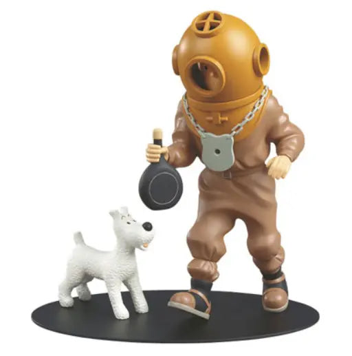 Moulinsart Leblon-Delienne - Tintin plongeur - Grande taille 32 cm