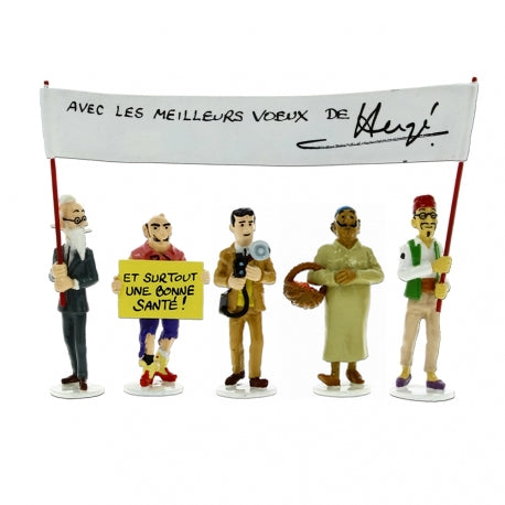 Moulinsart Pixi Tintin Carte de Voeux 1972 - Série 5 - 5 figurines