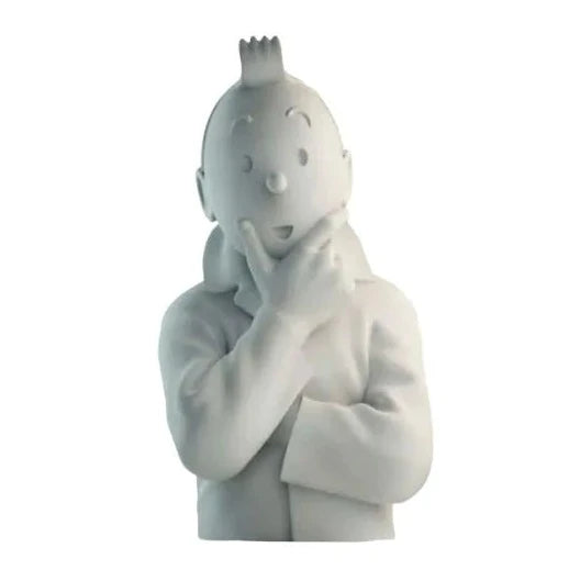 ANCIEN BUSTE TINTIN BEIGE 34 X 38 CM DE HAUT TRES BON ETAT EN ANCIEN BUSTE TINTIN BEIGE 34 X 38 CM DE HAUT TRES BON ETAT EN