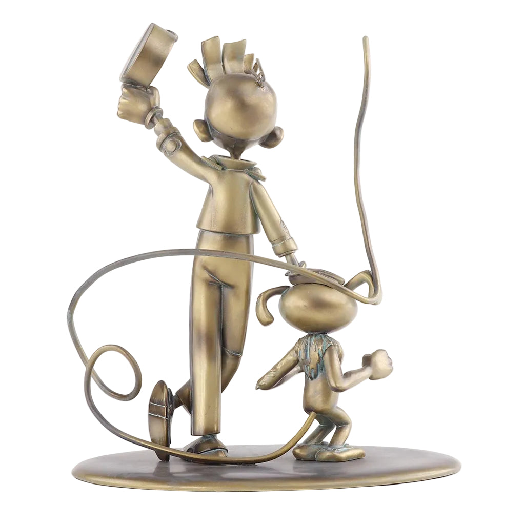 Collector BD Franquin Spirou - Spirou et le Marsupilami - Version patine bronze