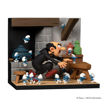 Fariboles Peyo Schtroumpf Gargamel - A moi les Schtroumpfs ! - Scène prestige