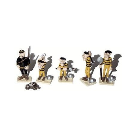 Pixi mini Morris Lucky Luke - Le gardien de prison et les 4 Dalton (5 figurines)