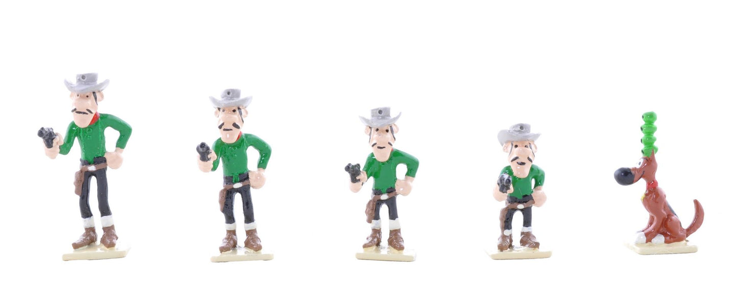 Pixi mini Morris Lucky Luke - Rantanplan et les 4 Dalton (5 figurines)