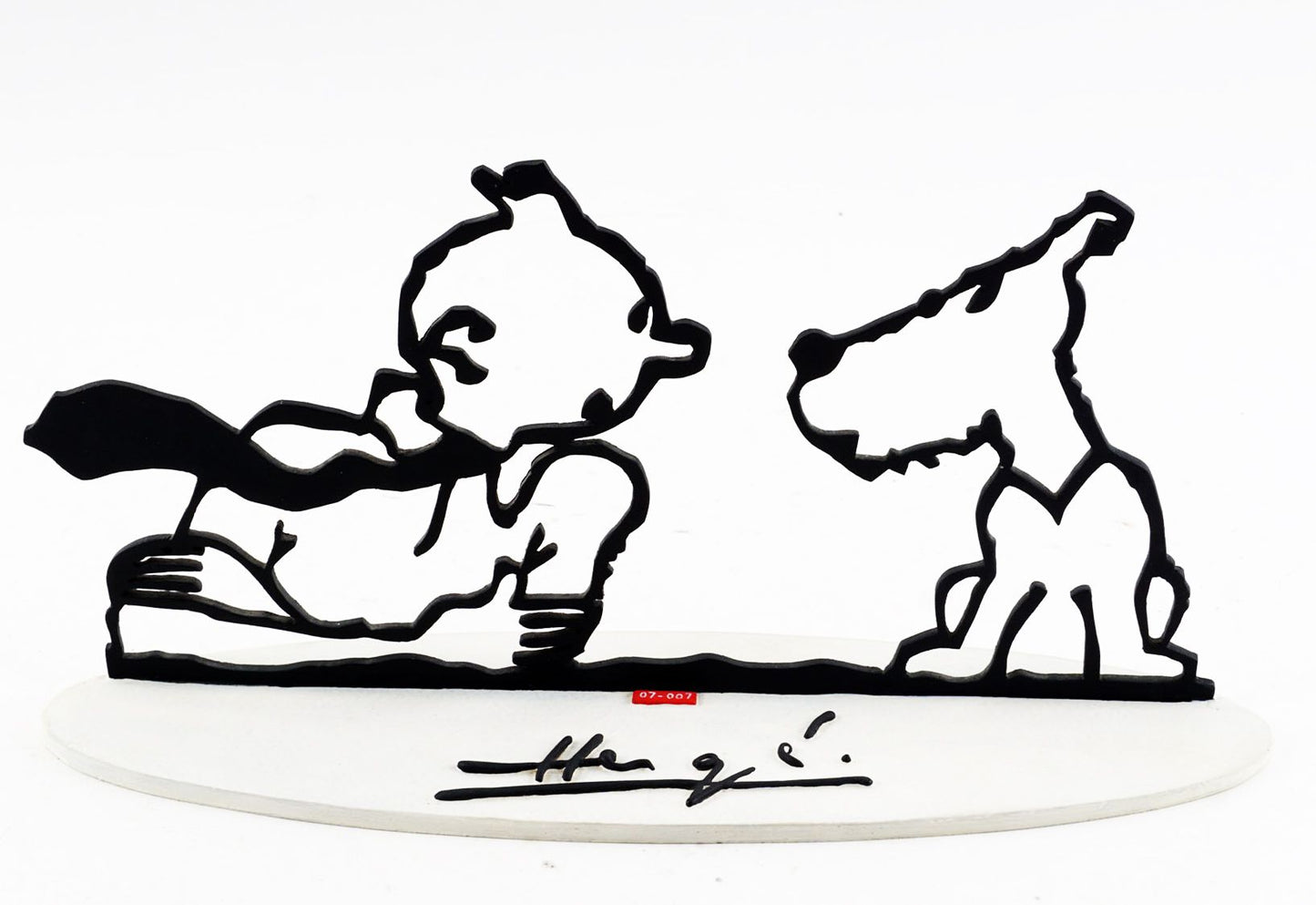 Moulinsart Tintin - Sculpture métal "Hommage à Hergé"