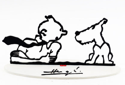 Moulinsart Tintin - Sculpture métal "Hommage à Hergé"