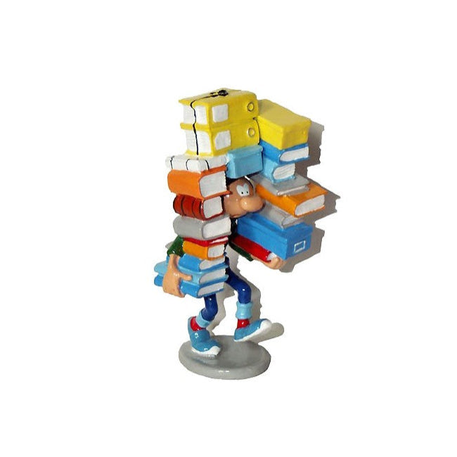 Pixi Franquin Gaston Lagaffe - Gaston portant une pile de livres