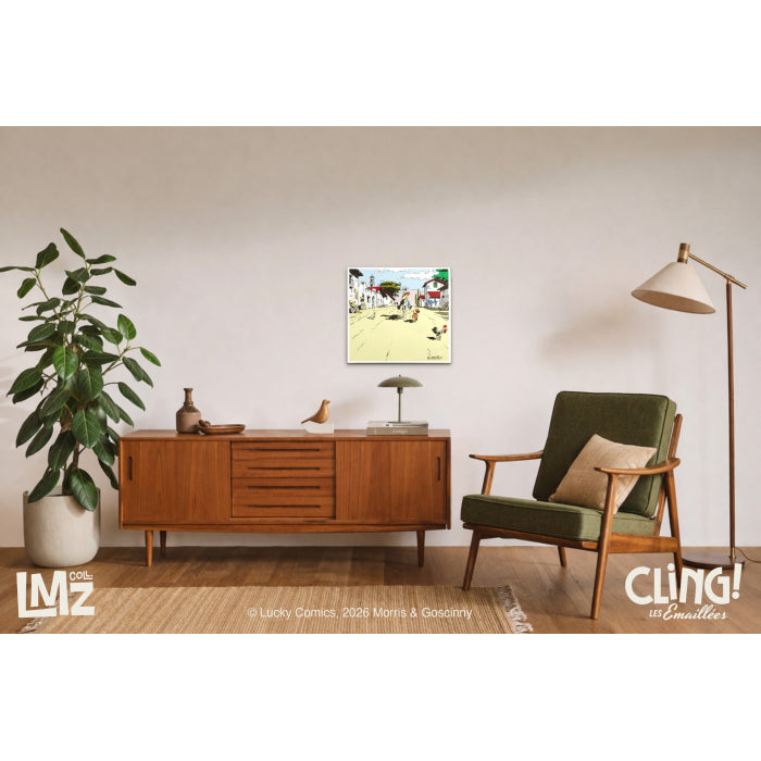 LMZ Collectibles Lucky Luke - Plaque émaillée Tortillas pour les Dalton 48 cm x 44 cm (En précommande)