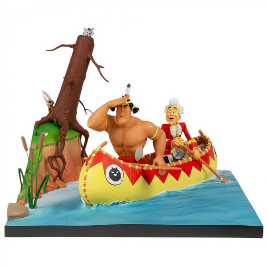 LMZ Collectibles Uderzo Oumpah-Pah et Hubert en canoë (En précommande)