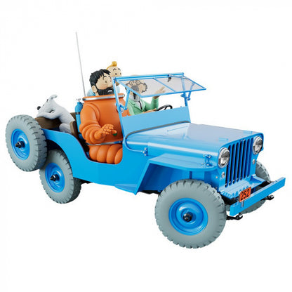 Moulinsart Tintin - Jeep bleue CJ2A "Objectif Lune" - Echelle 1/8