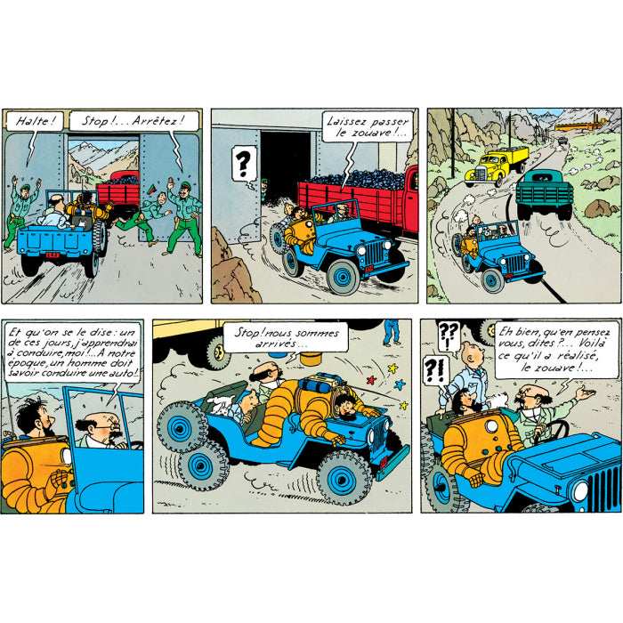 Moulinsart Tintin - Jeep bleue CJ2A "Objectif Lune" - Echelle 1/8